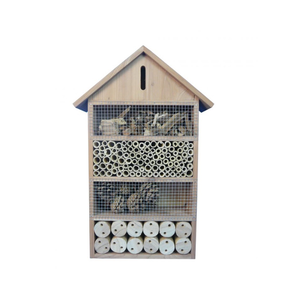 Hôtel à insectes en red cedar 30 x 50 x 10 cm