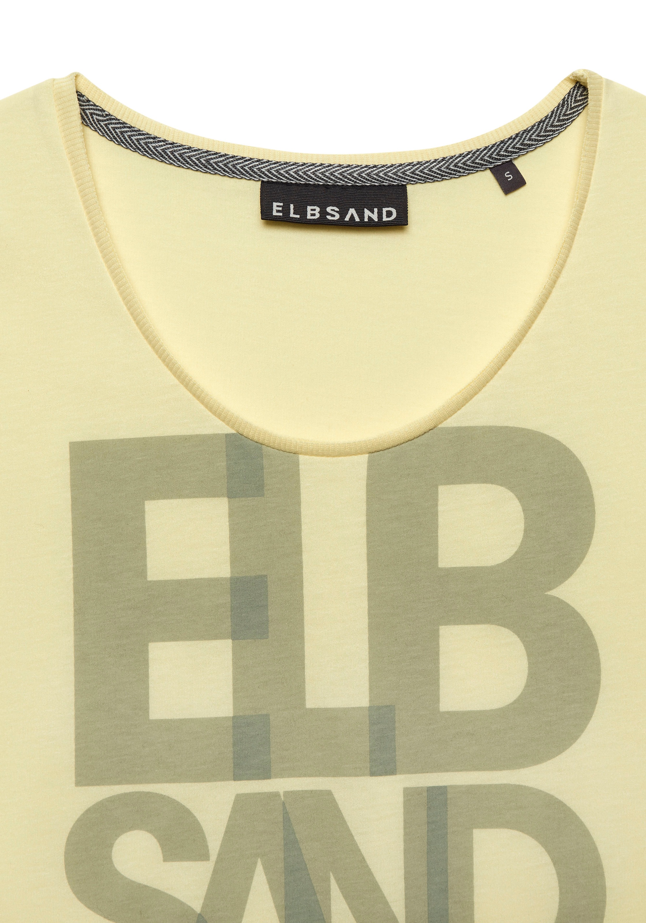 Elbsand T-Shirt »Eldis« mit Logodruck, Kurzarmshirt aus Baumwoll-Mix, sportlich-casual