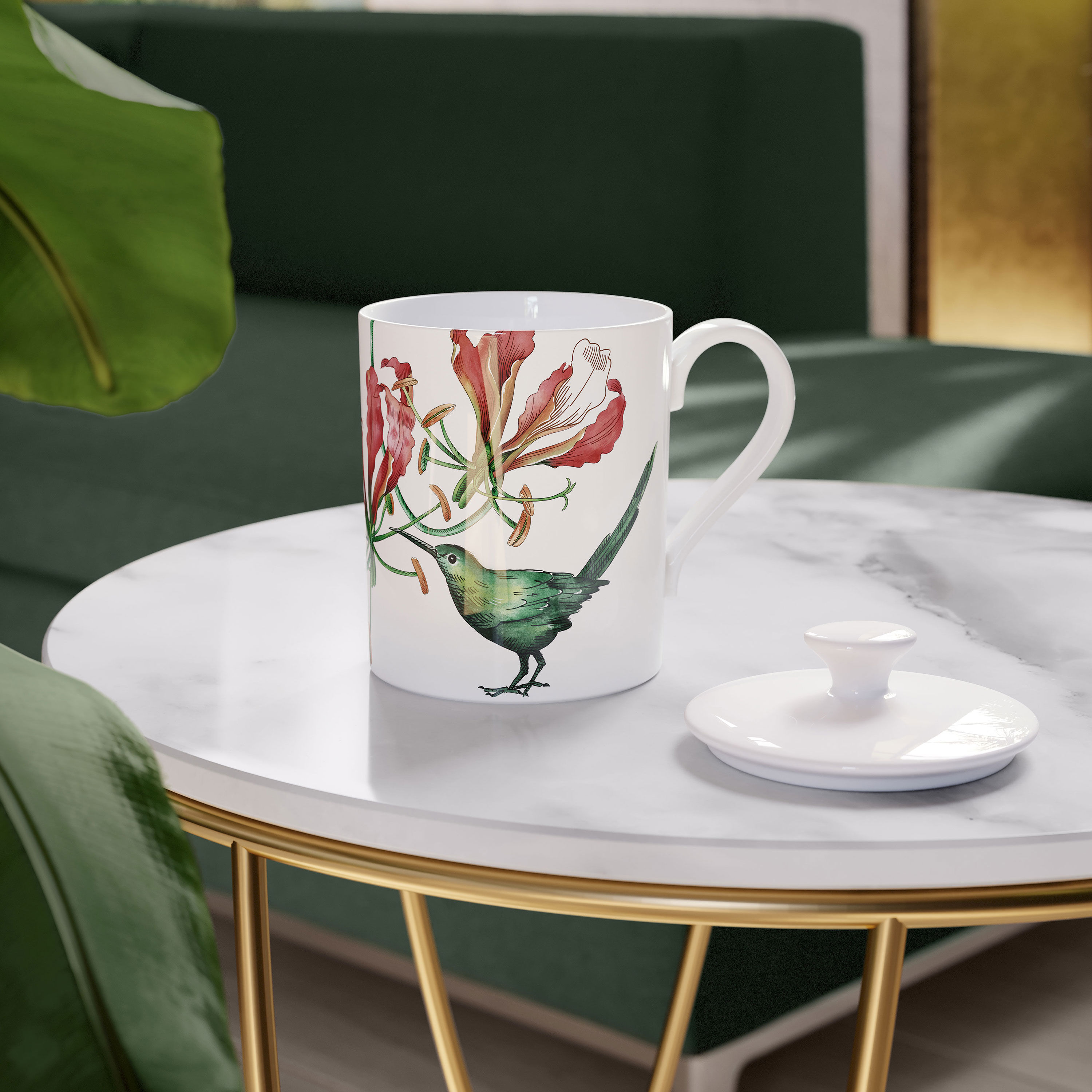 Avarua Mug Multi-colored, 8.8 oz, Premium Bone Porcelain