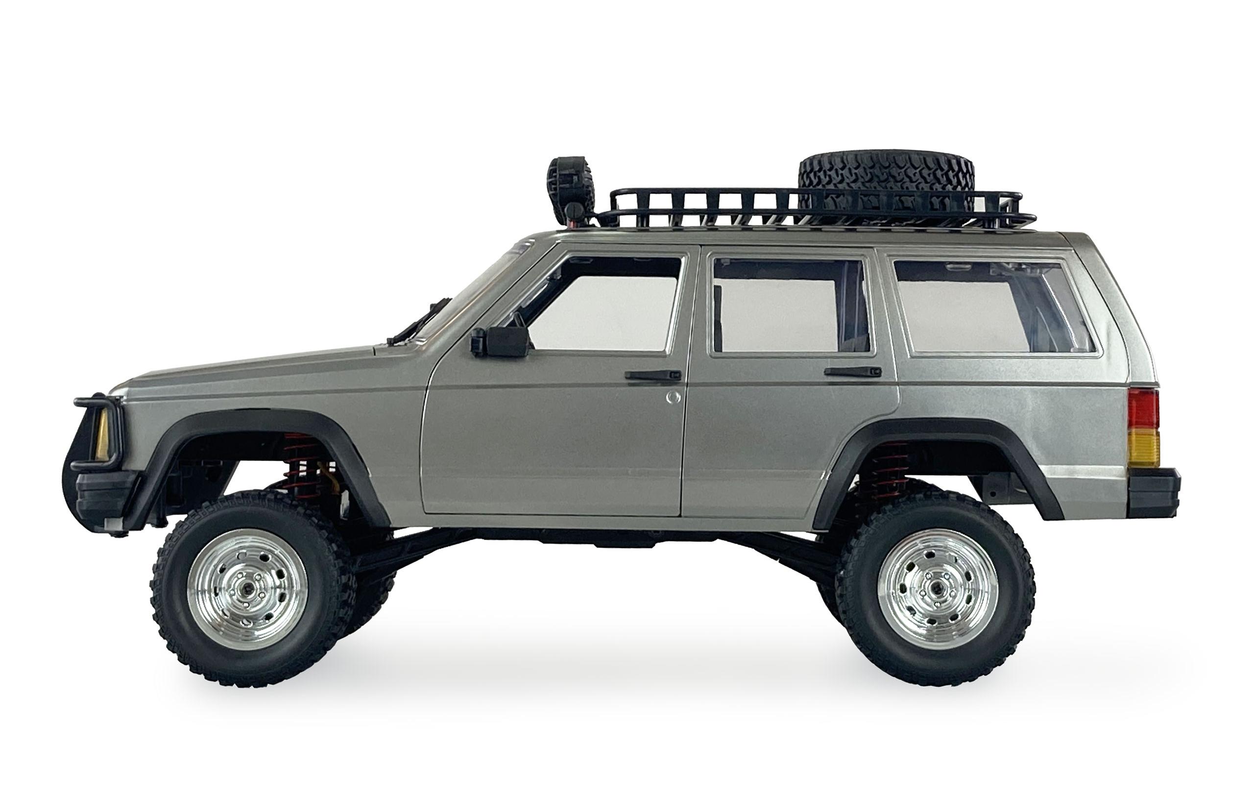 Geländewagen JC-X12 4WD Silber, RTR, 1:12<br>Scale Geländewagen mit 2-Gang Getriebe