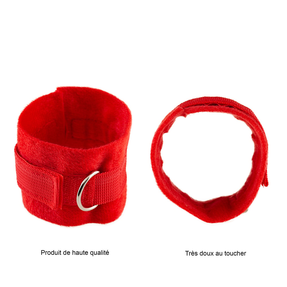 Set SM - Attaches lit & menottes - Rouge