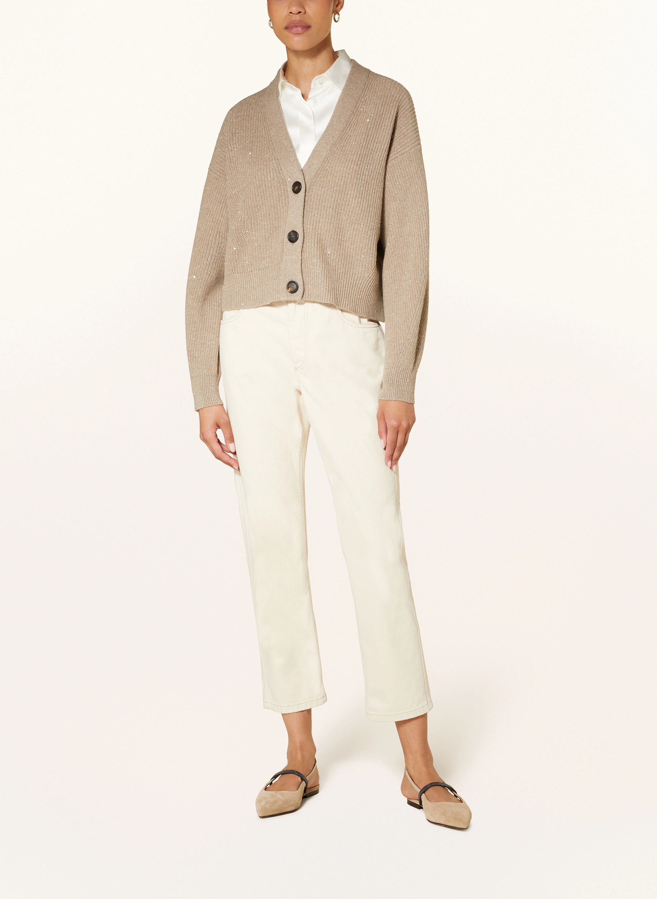 BRUNELLO CUCINELLI Strickjacke mit Cashmere und Pailletten