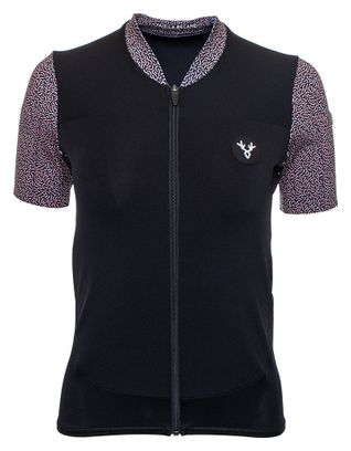 Maillot Manches Courtes Femme LeBram Aspin Noir Orange