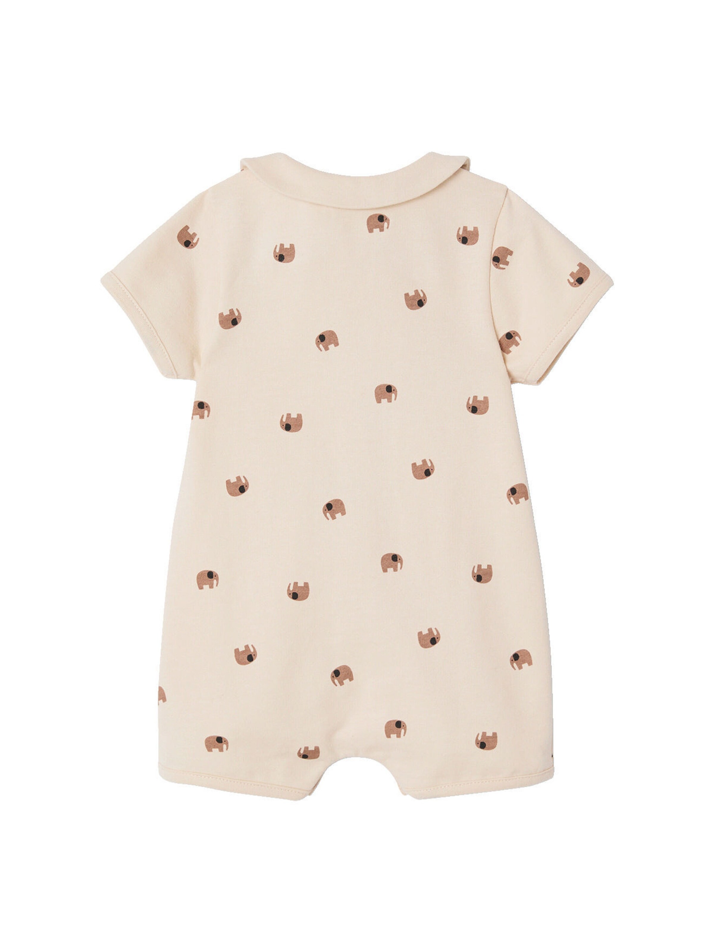 Vertbaudet Gestreifter Baby Overall wollweiß