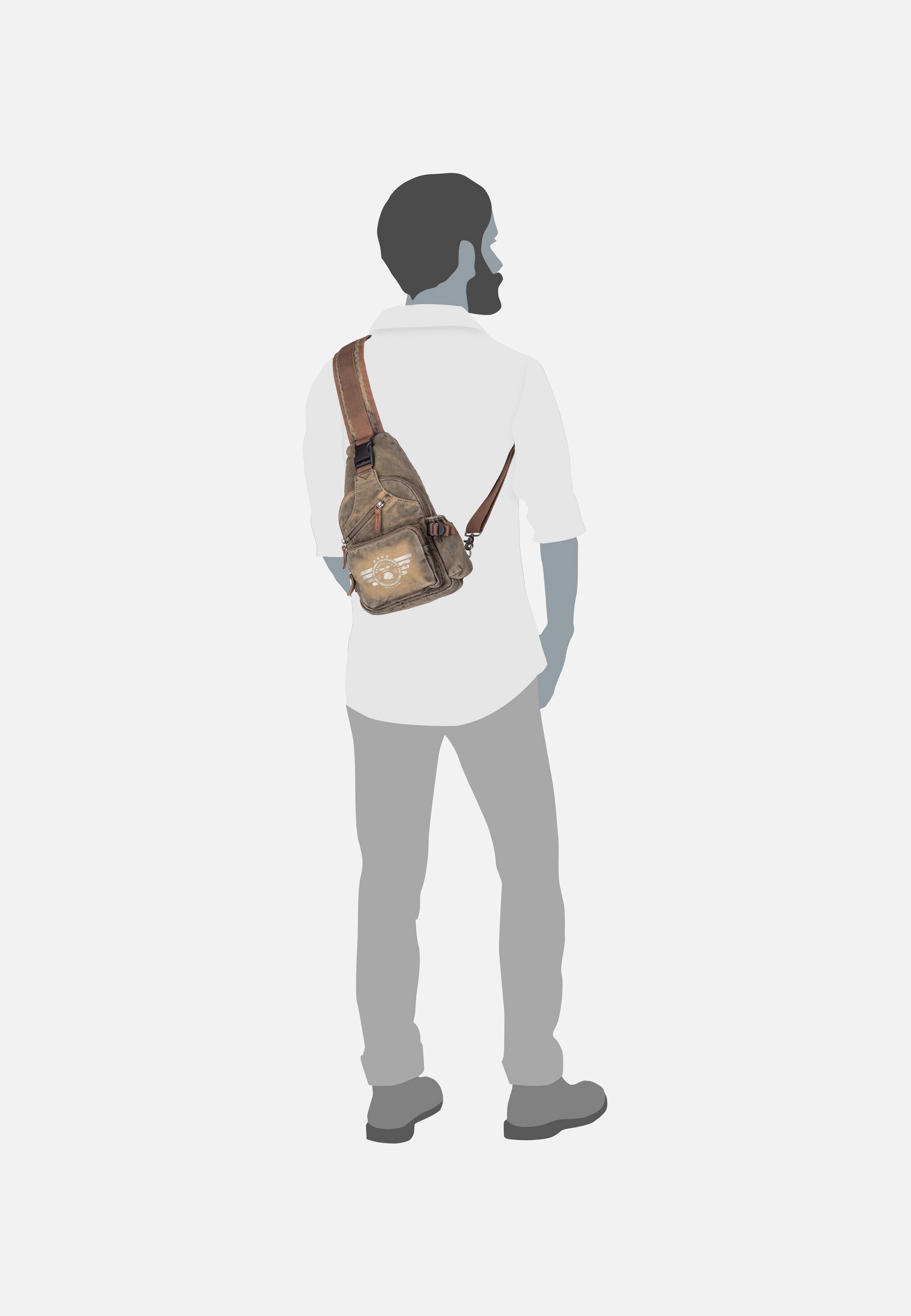 Vintage Aviator 5890 Khaki - Sling Bag