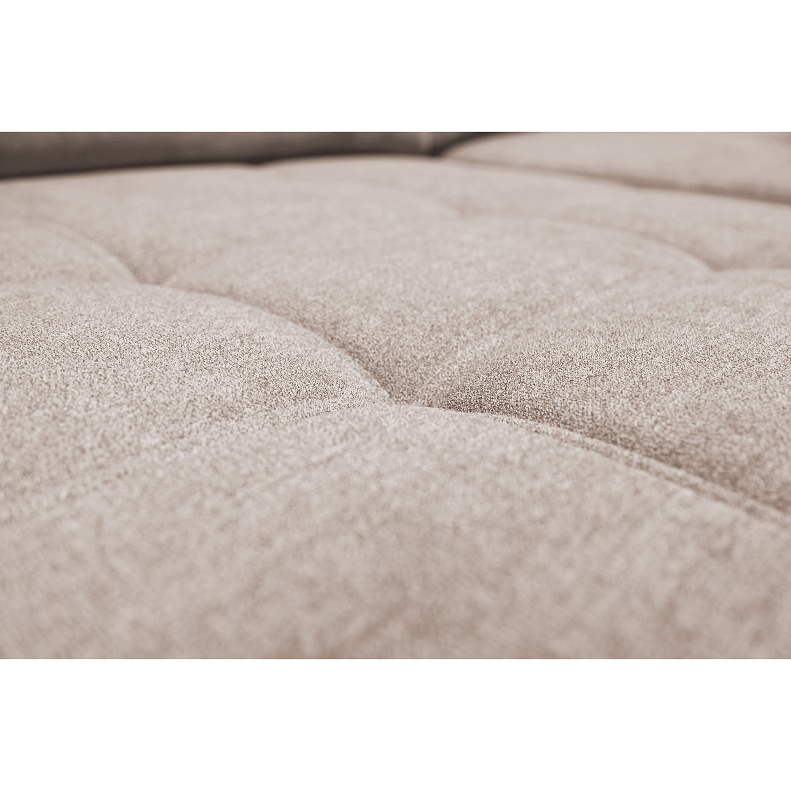 Wohnlandschaft - beige - mit Liegefunktion und Staukasten - Ottomane links