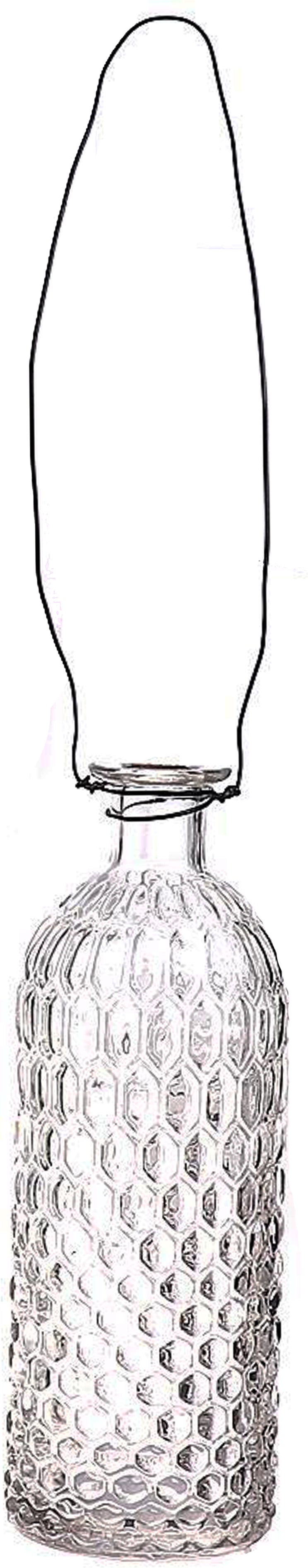 Duif vaas Louvre transparant D 8 H 24,8 cm