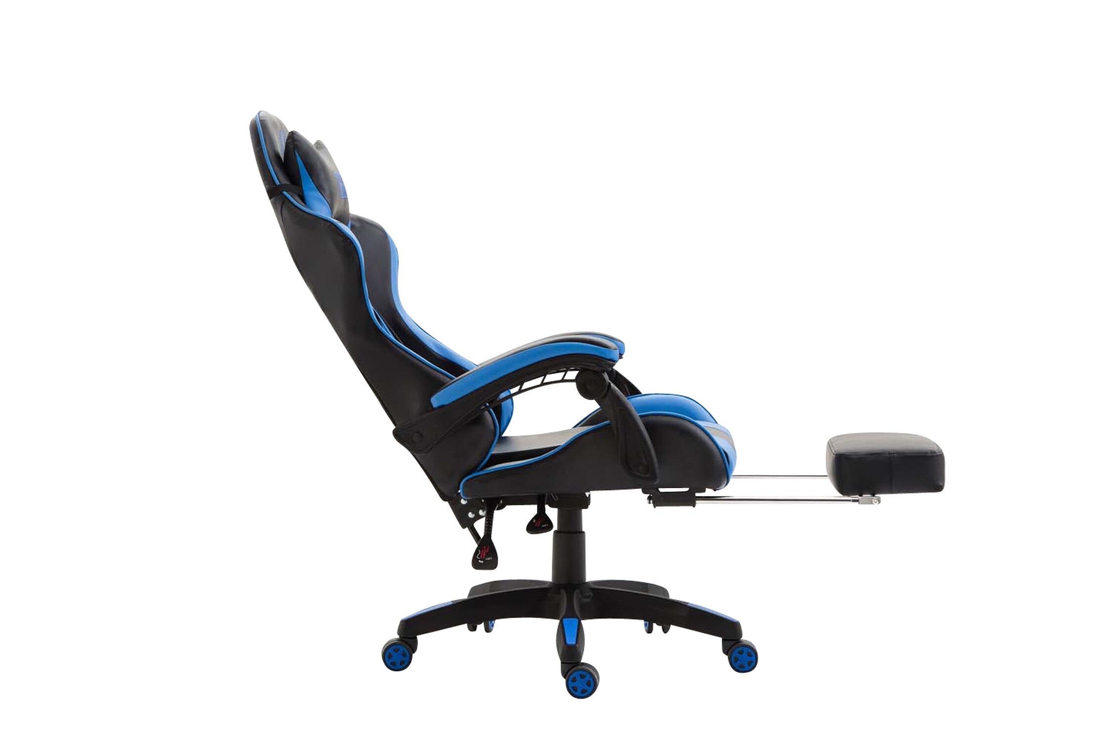 TPFLiving Bürostuhl India Kunstleder Schwarz/Blau