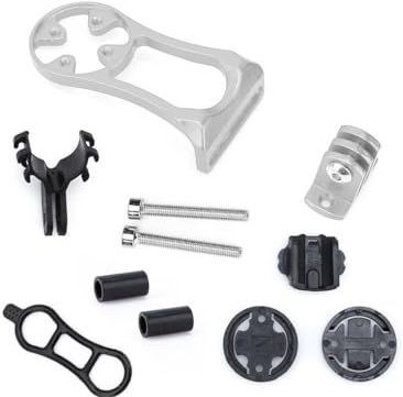 Mealoodiousmusea Universele Racefietsen Handvat Bar Computer Houders Vervanging Snelheidsmeter Aluminiumlegering Beugel Stand Vervangende Onderdelen Zilver