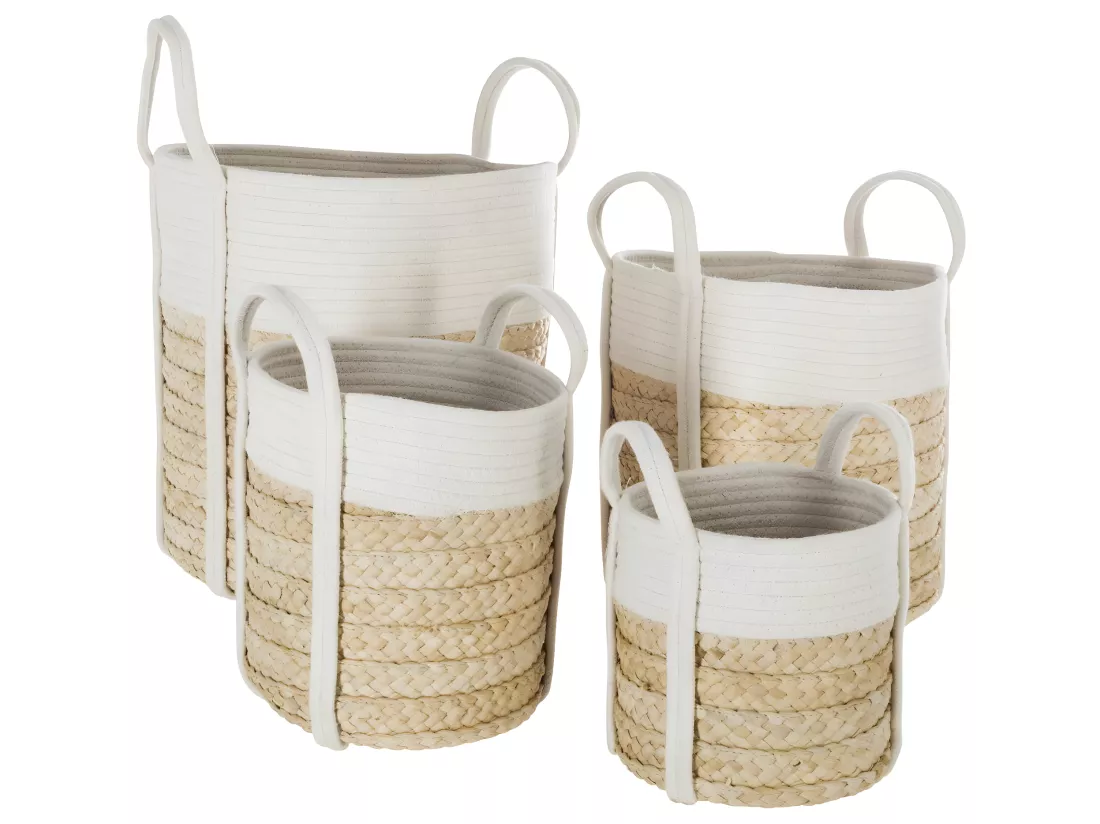Set de 4 Paniers de rangement en Coton