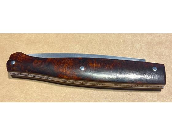Jérôme Latreille - Sula Gravé Bois de Fer Couteau de Poche par Jérôme Latreille