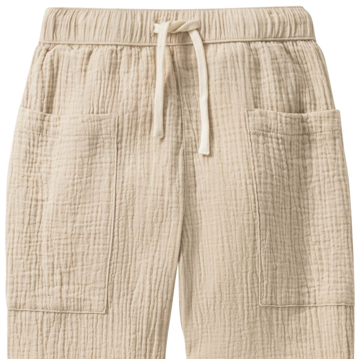 Topolino Pure Collection Kinder Musselin-Hose mit Elastikbund hellbeige
