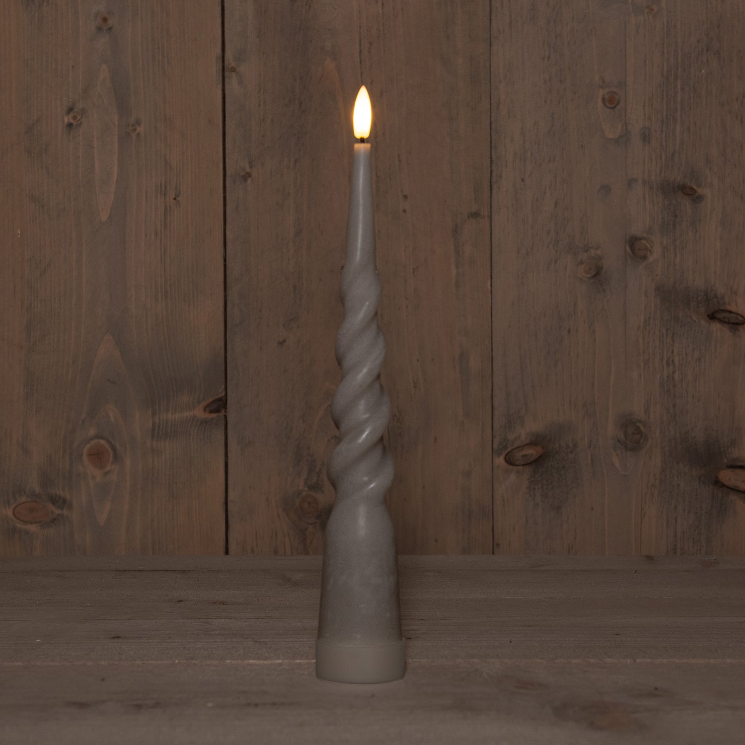 Anna's Collection LED dinerkaars Swirl taupe D 2 H 29 cm