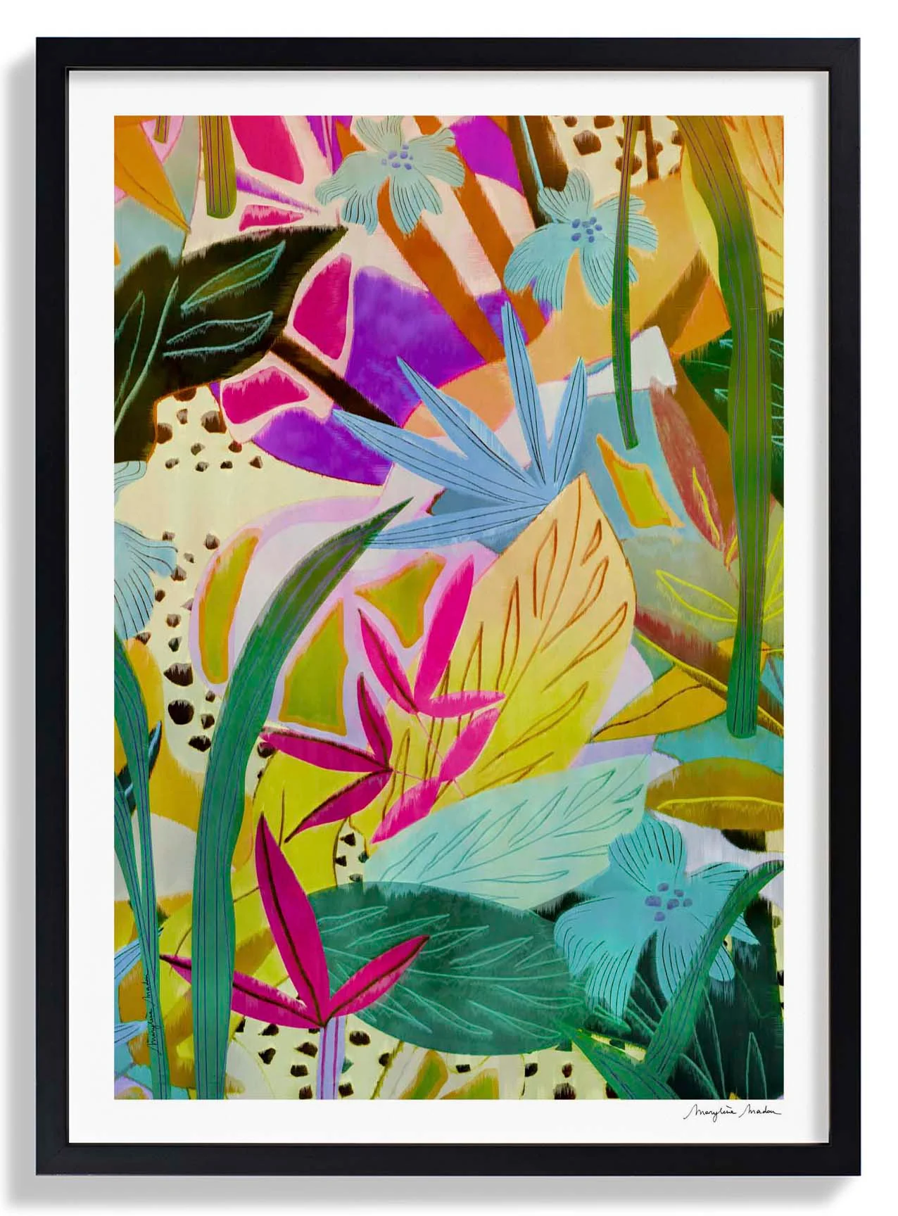 Dschungel Collage Gelb von MARYLENE MADOU