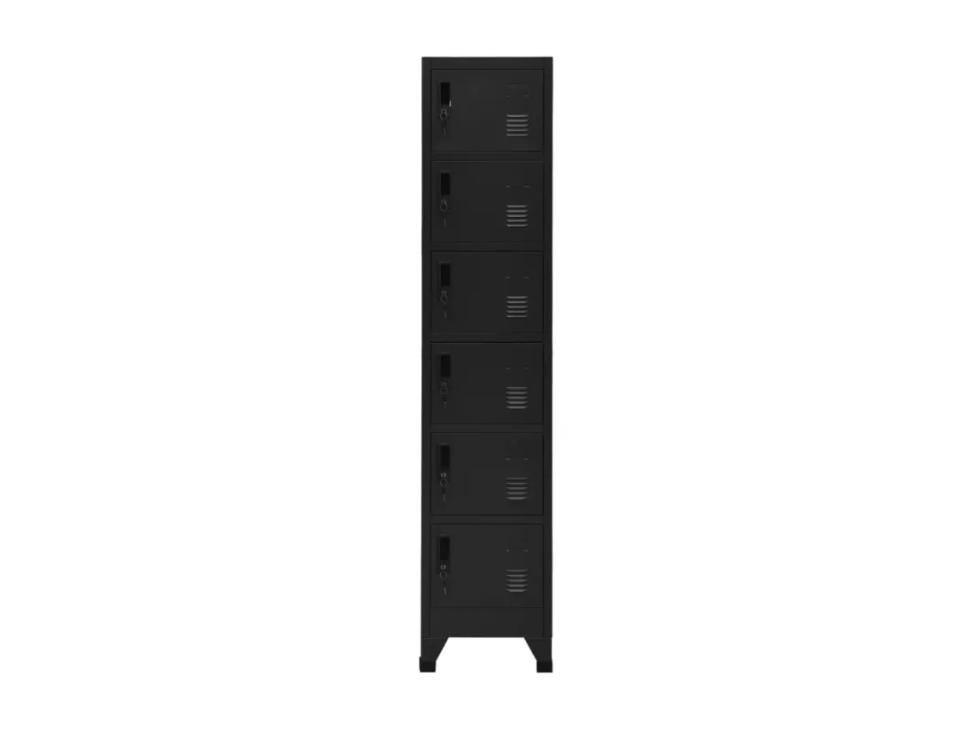 Armoire à casiers Noir 38x40x180 cm Acier