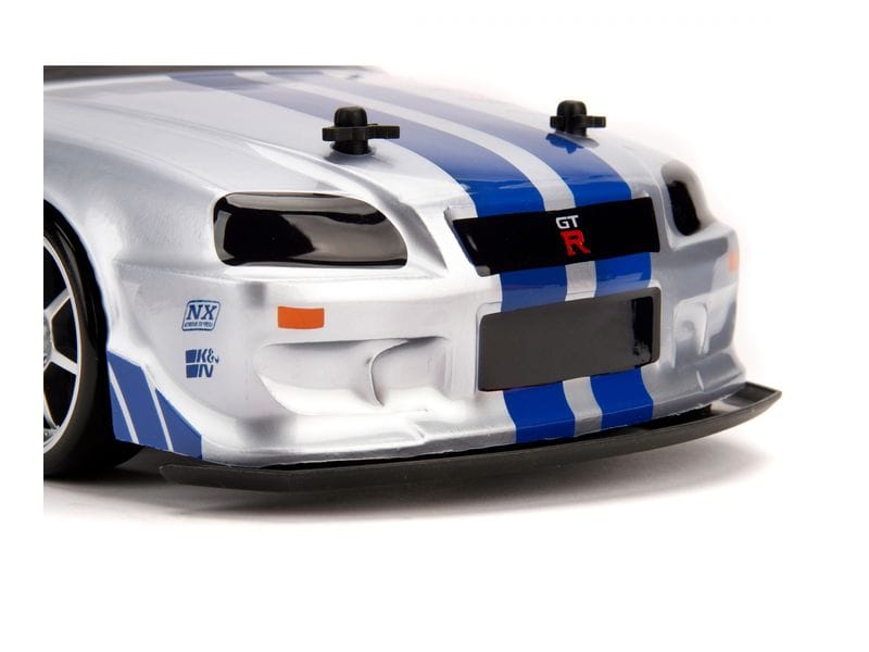Jada Toys Nissan Skyline GTR Fast & Furious RTR, 1:10 Ferngesteuertes Auto aus Fast & Furious «Brian's Nissan Skyline R34 GTR»