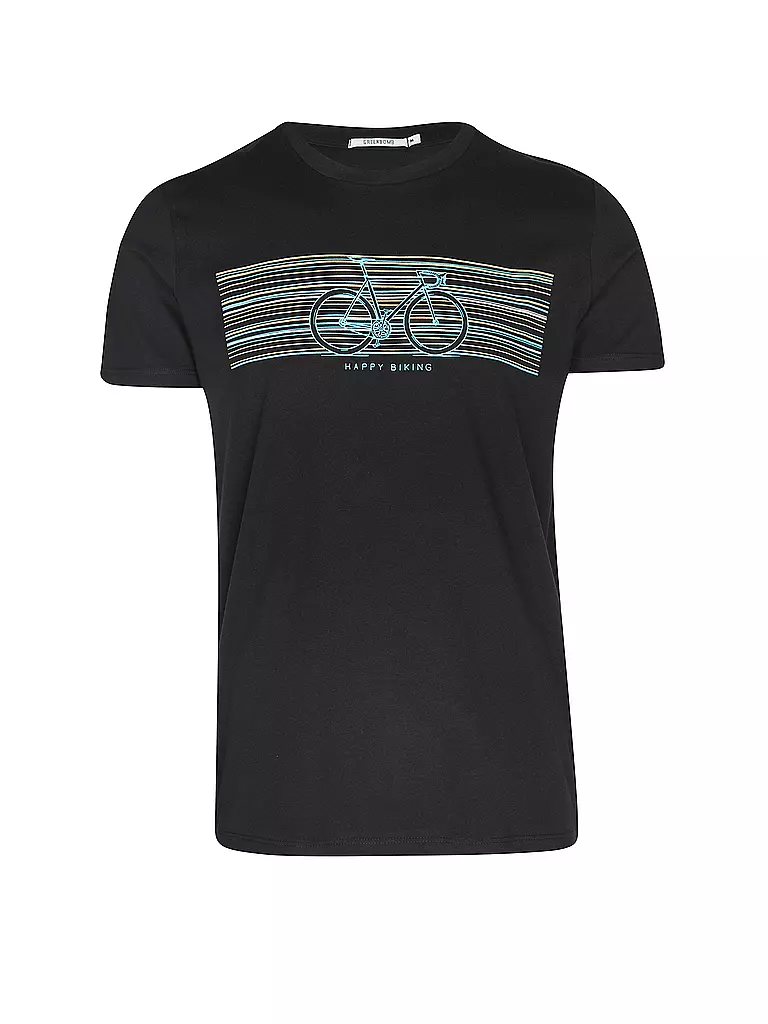 GREENBOMB T-Shirt GUIDE BIKE HAPPY schwarz
