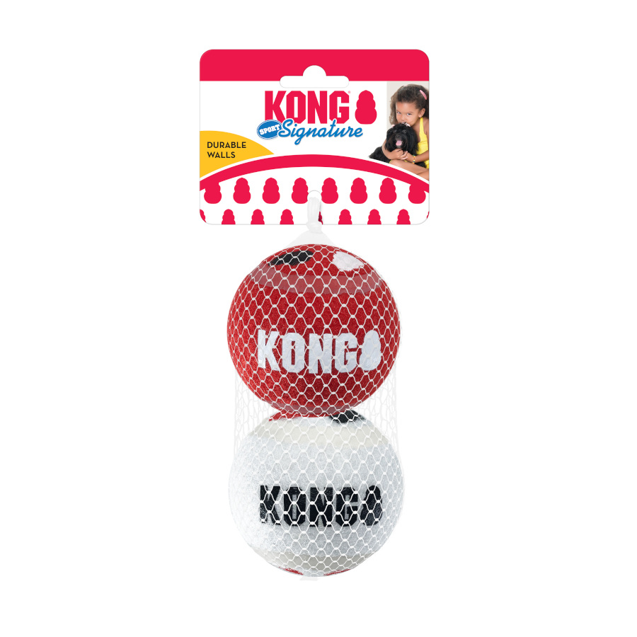 Conjunto de 2 bolas de tênis Kong Signature Sport para cães