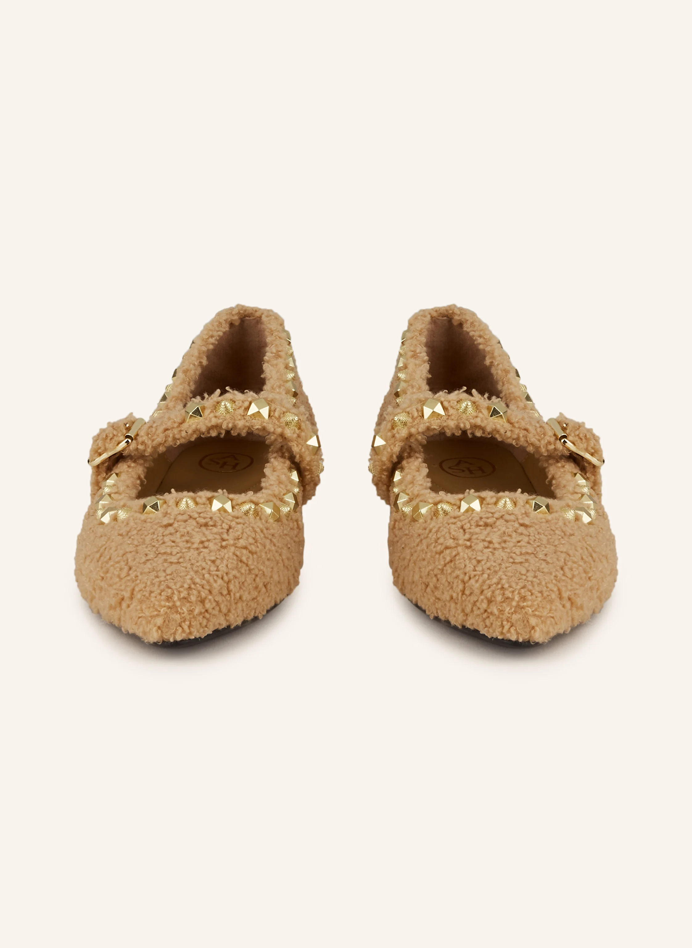 ash Ballerinas BEATNIK mit Teddyfell und Nieten