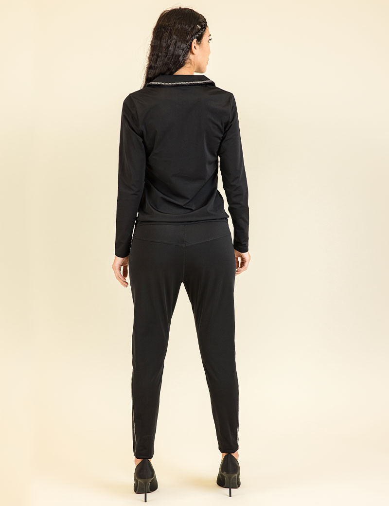 HBT BASICS - ANNA COMBINAISON COL BLAZER NOIR