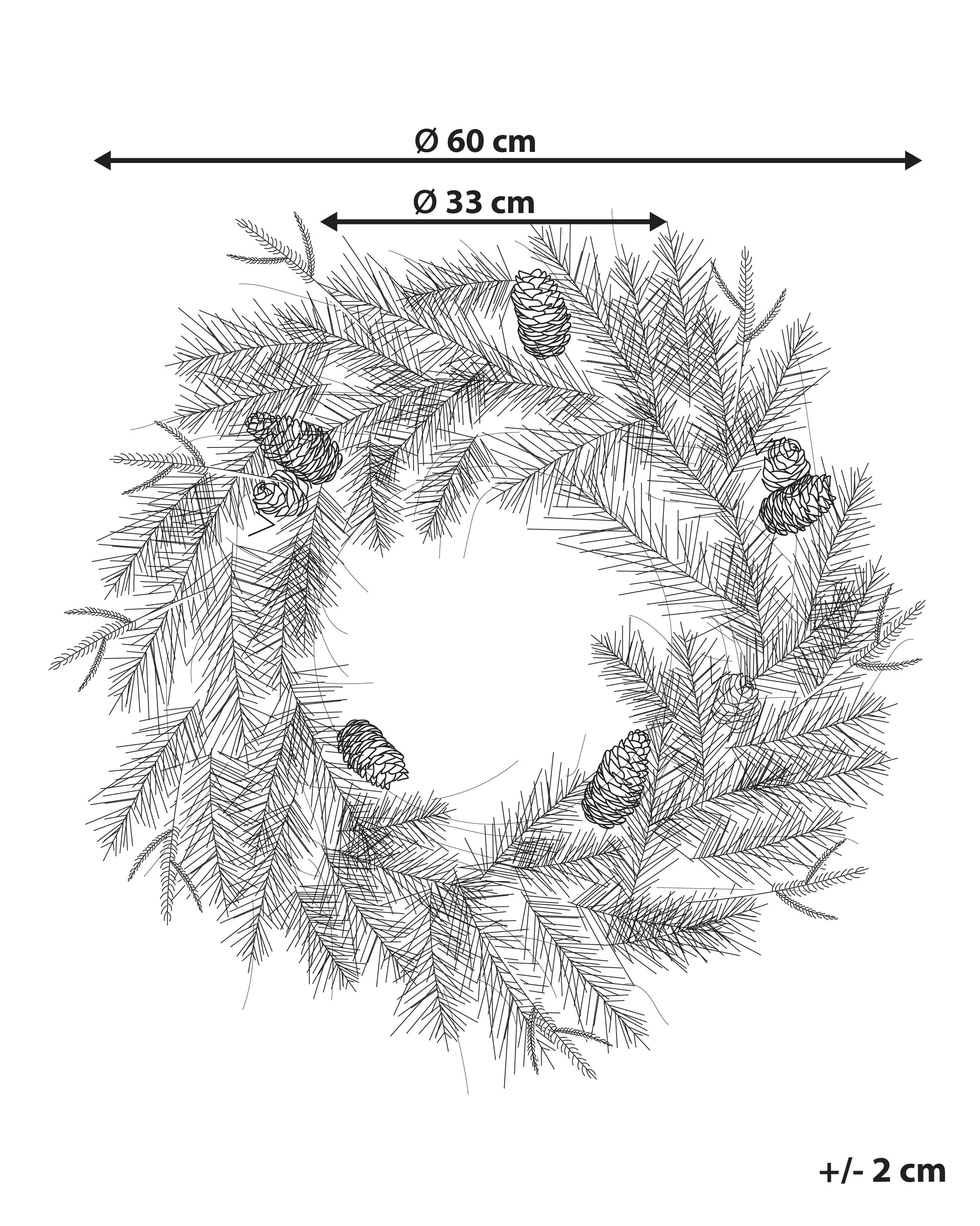 Kerstkrans KAMERUN Groen 60 cm