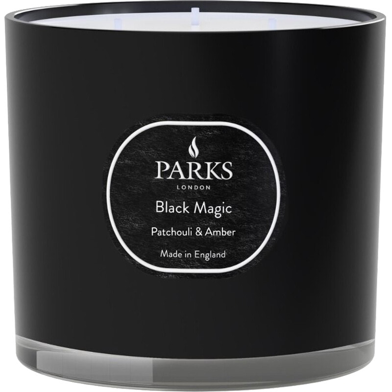 Bougie parfumée 3 mèches - Patchouli & ambre - Black Magic - 650 g