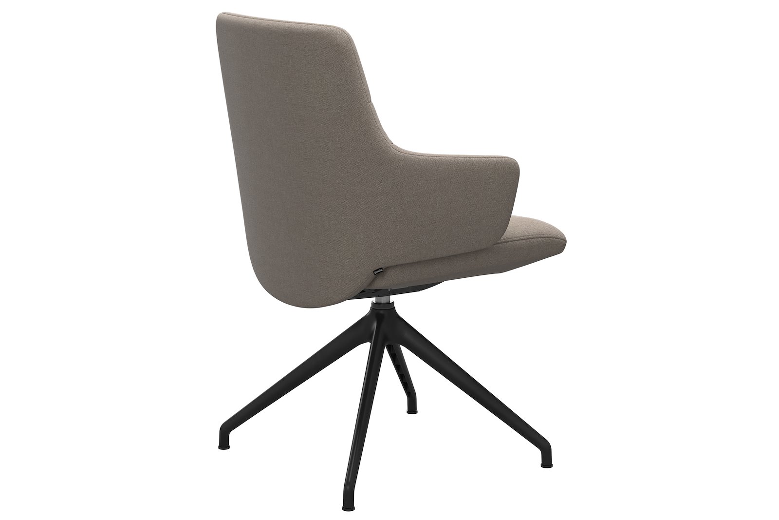Chilli spisestol Tekstil Tulip Light Beige, large sete med sort understell