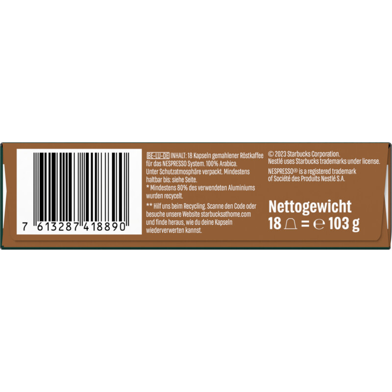 Starbucks Nespresso house blend lungo capsules