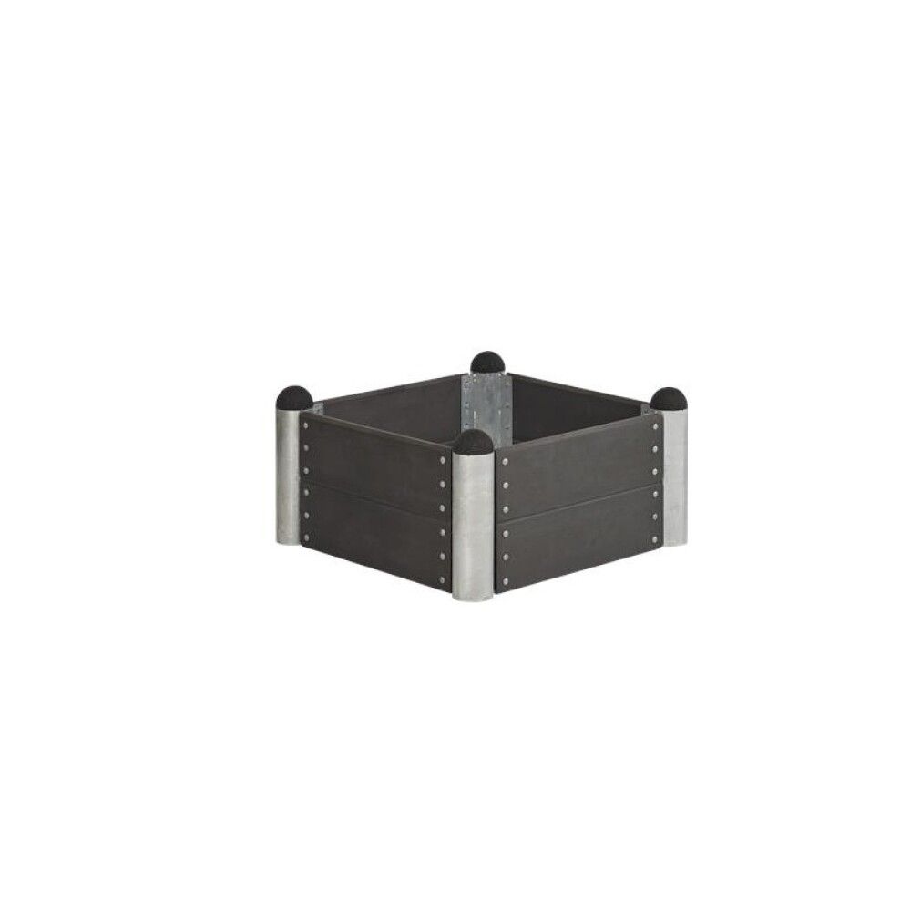 PLANTEKASSE PLUS PIPE KOMPOSITT 78X78X36 CM SKIFTERGRÅ