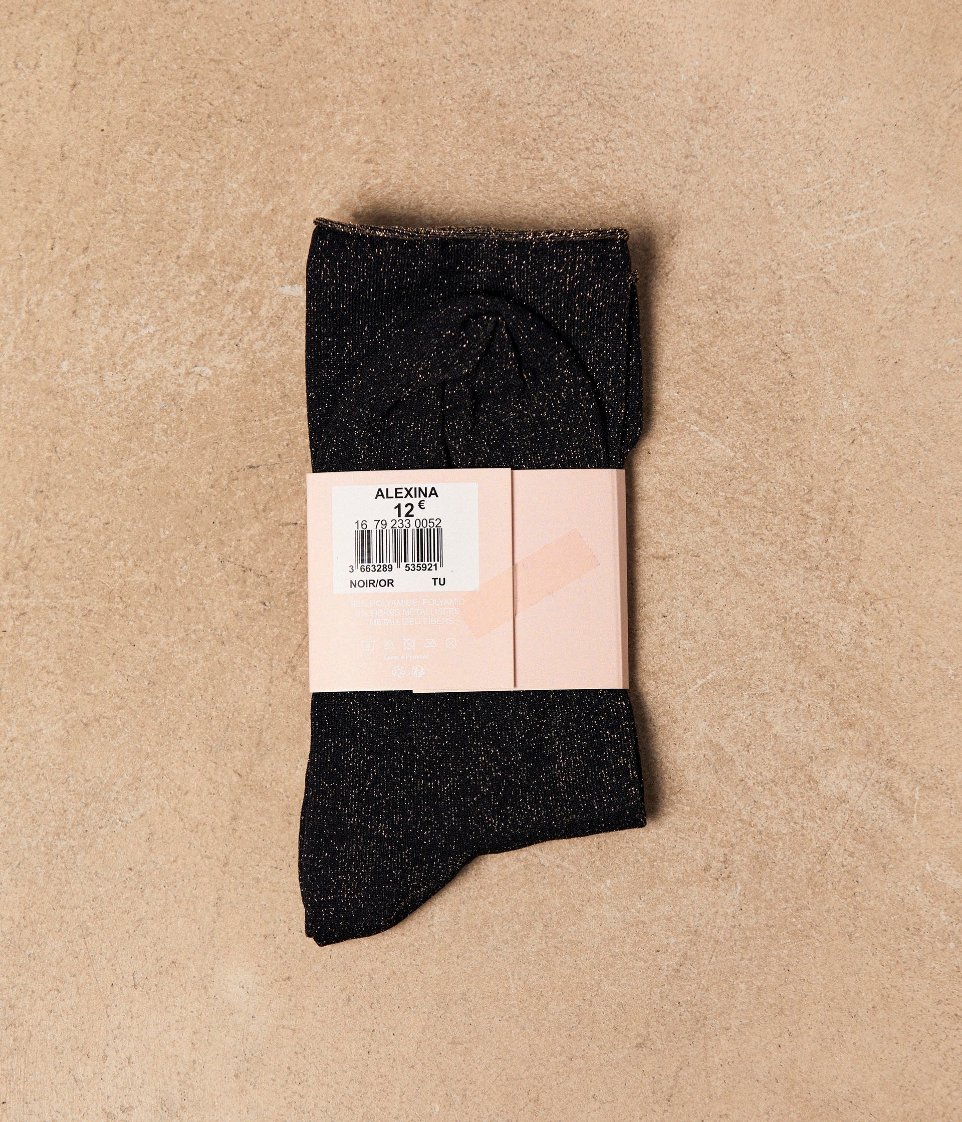 Chaussettes noir or Alexina