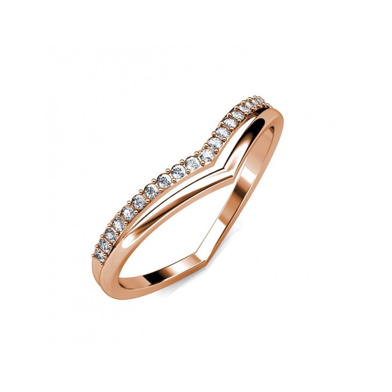 Bague Tiryns - Or Rosé et Cristal