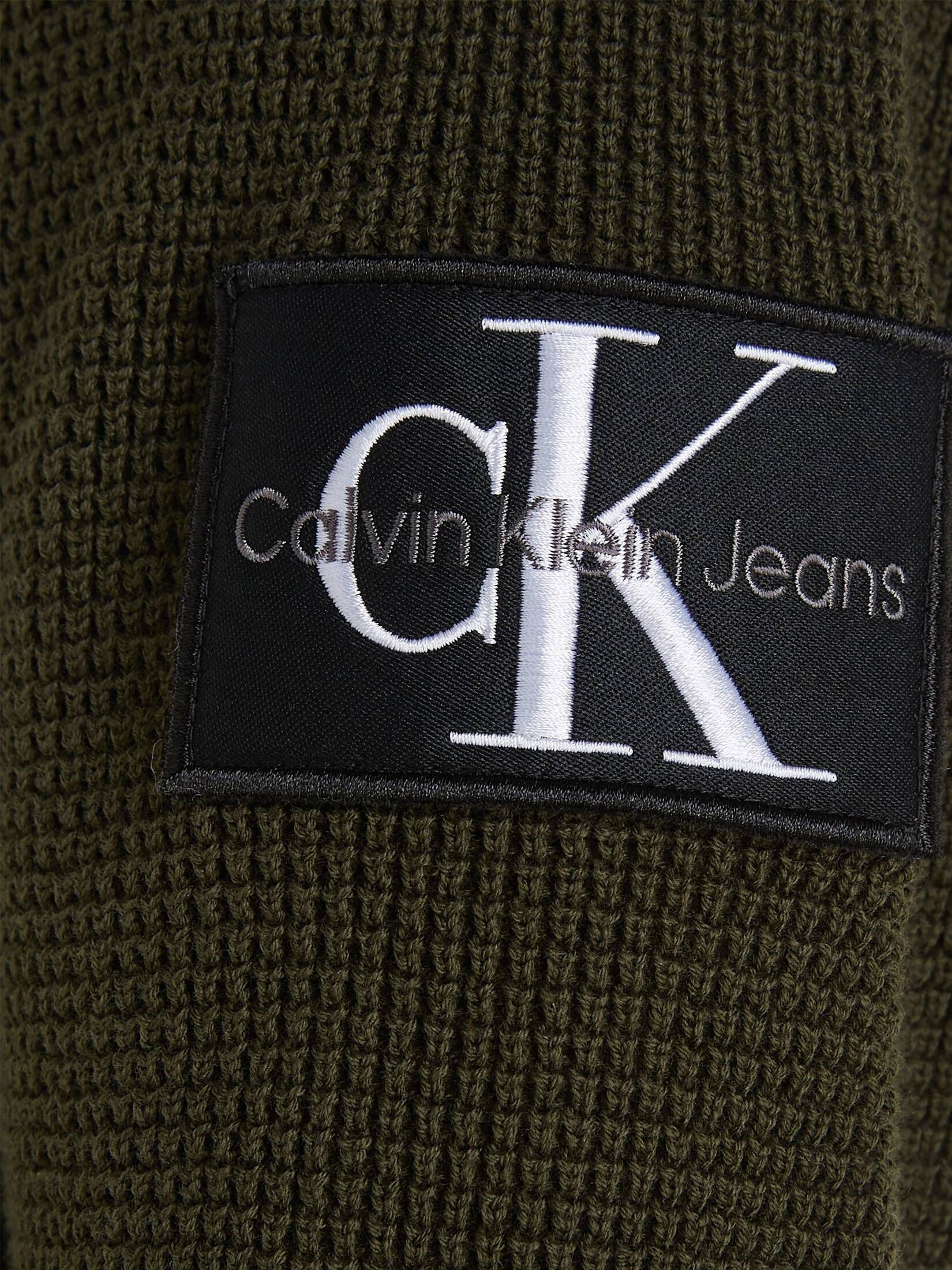 CALVIN KLEIN JEANS| Herren Strickpullover aus Baumwolle BADGE EASY SWEATER