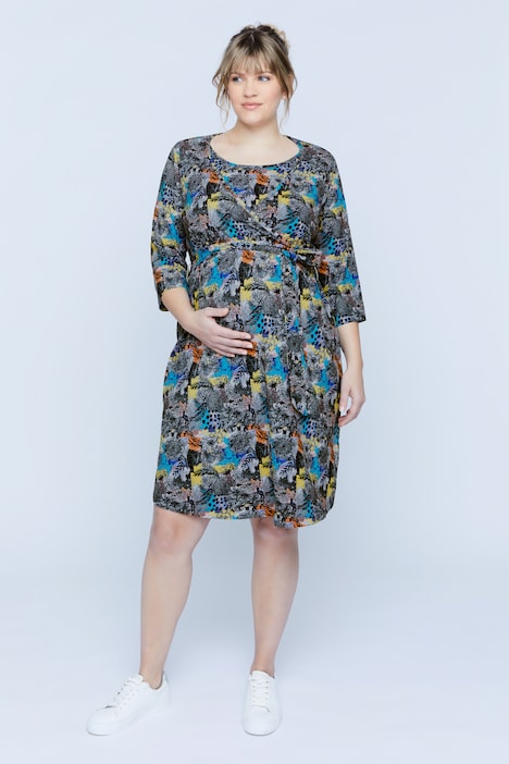 Bellieva-Kleid, Jersey, Still-Funktion, doppellagige Büste, 3/4-Ärmel, GOTS