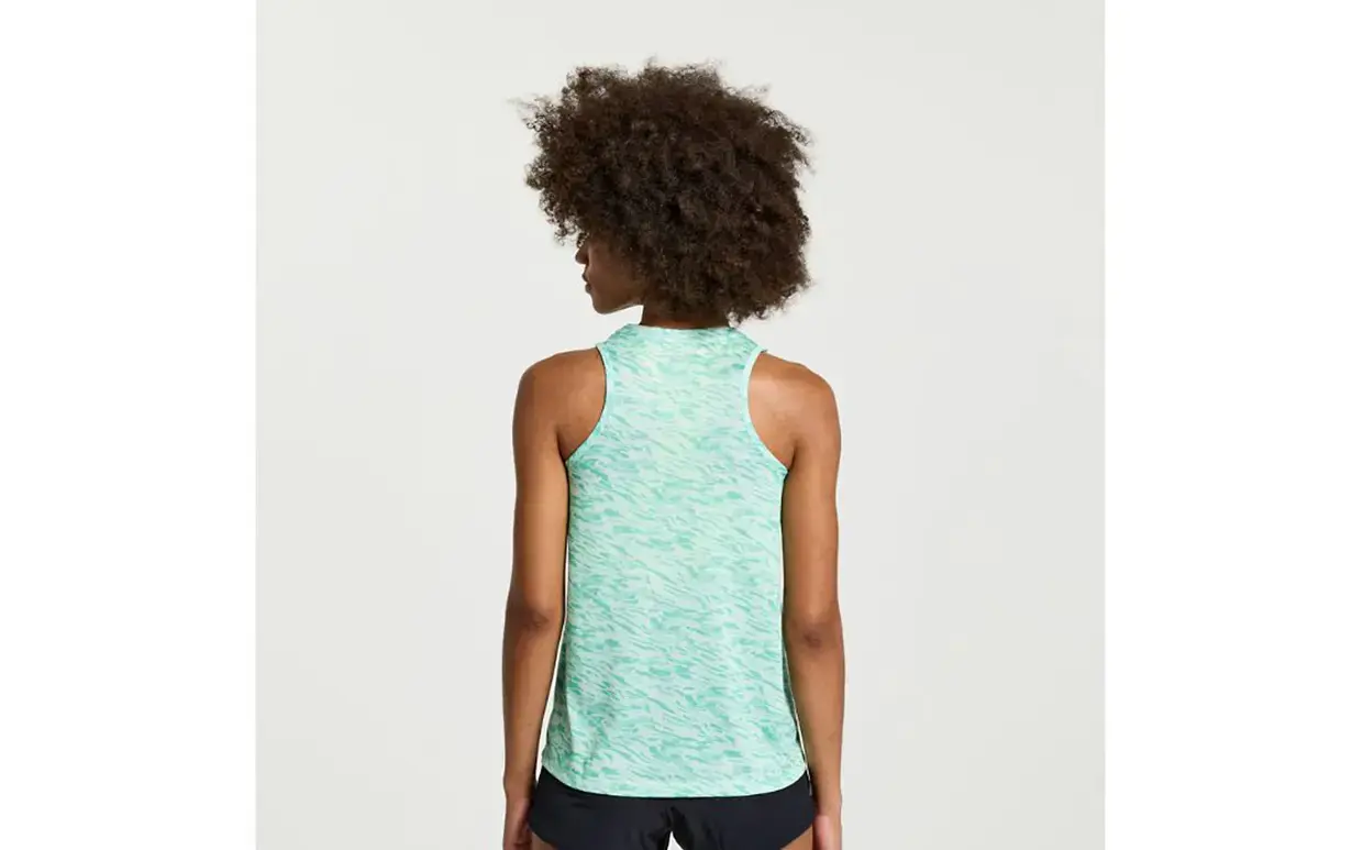 Saucony Stopwatch Graphic Hardloop Singlet Groen Dames