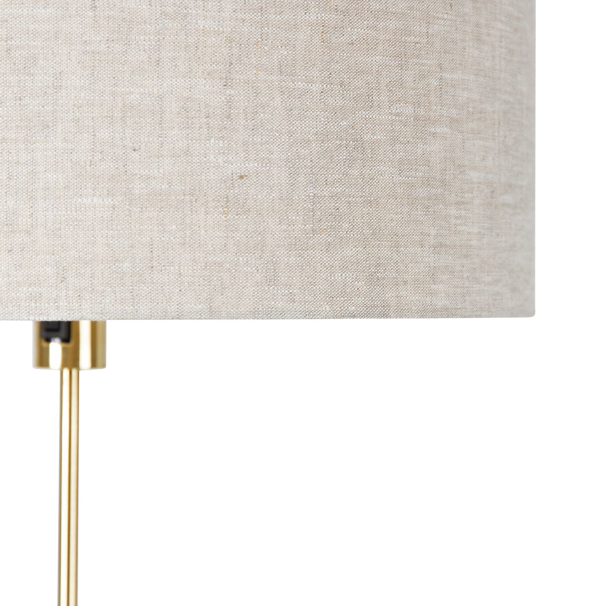 Vloerlamp verstelbaar goud met kap lichtgrijs 50 cm - Parte