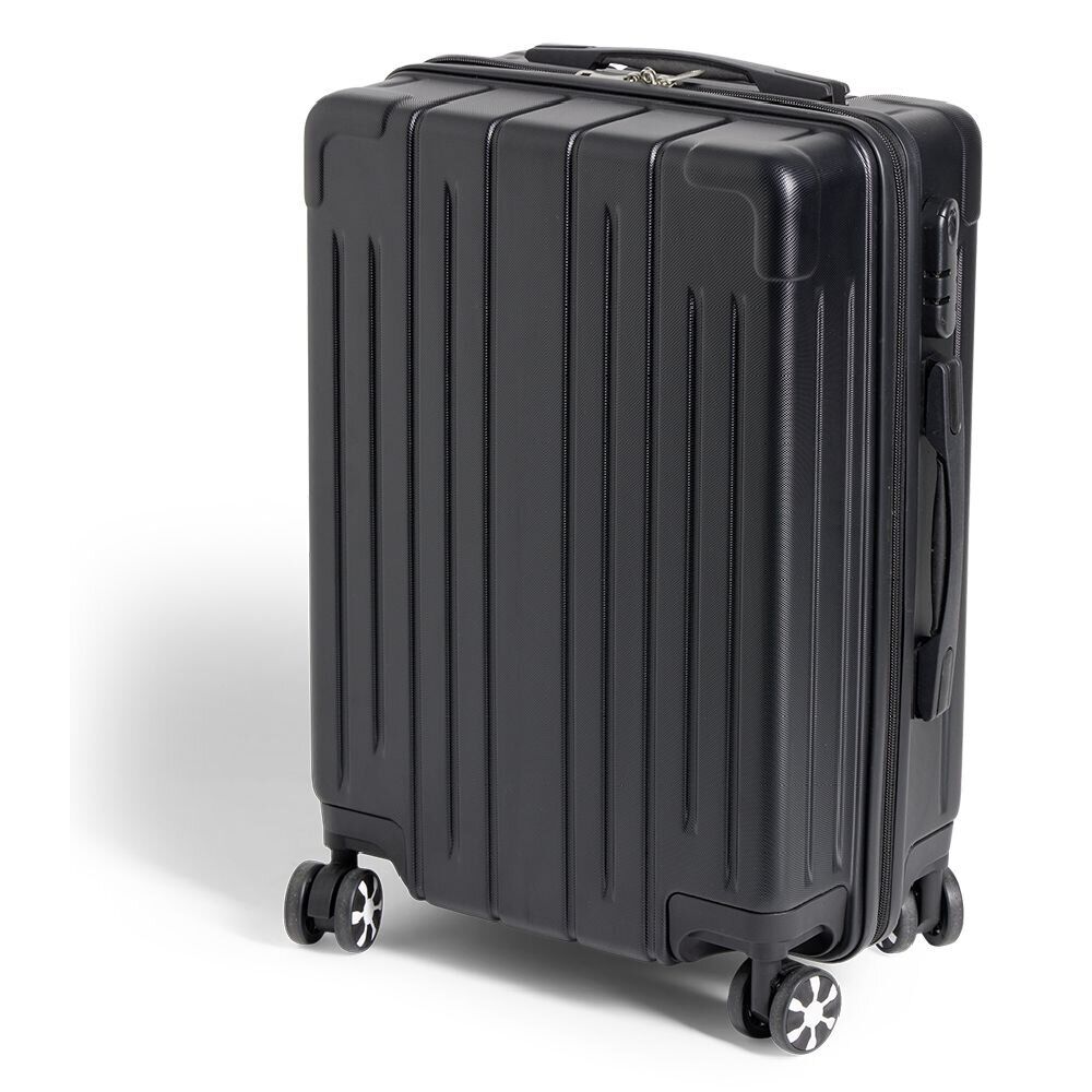 Valise cabine trolley à roulettes noir 38L petit modèle