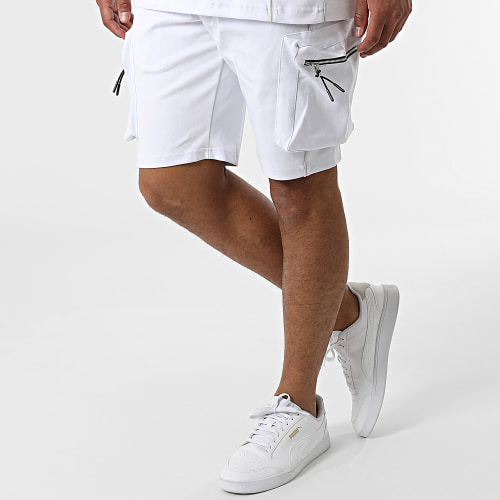 Ensemble Tee Shirt Oversize Short Jogging Y258UST Blanc