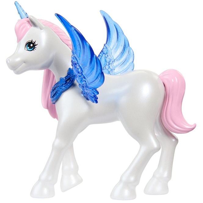 Barbie - Saphir - Einhornpuppe mit Flügeln und Einhornfohlen - blaue Haare