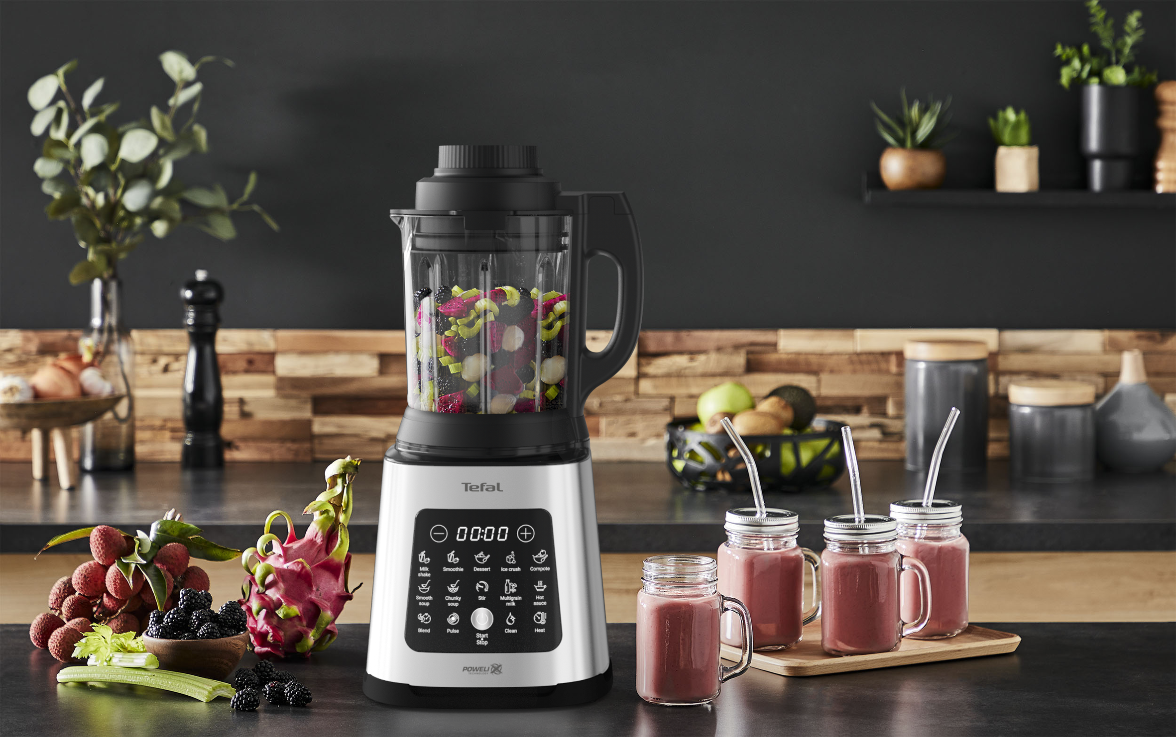 Perfectmix Cook BL83SD High speed blender incl. stoommandje - 10 programma's - 1400 W - 1,75 L