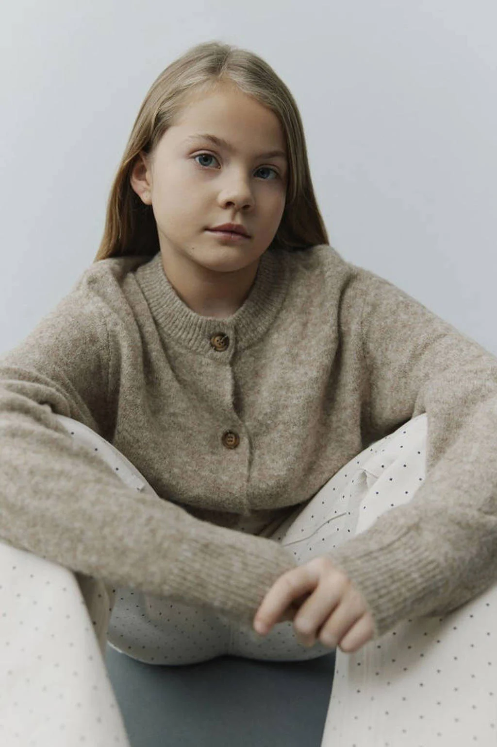 Sofie Schnoor vest beige fijn gebreid