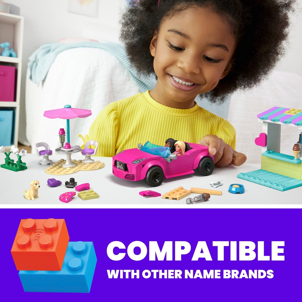 Mega Barbie Cabrio & Eisstand Bauset