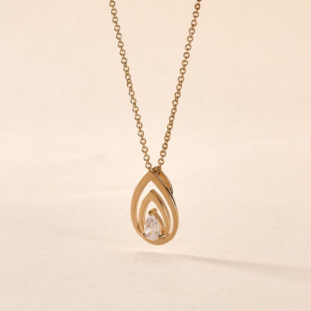 Collier Loetitia Plaqué Or Jaune Oxyde De Zirconium