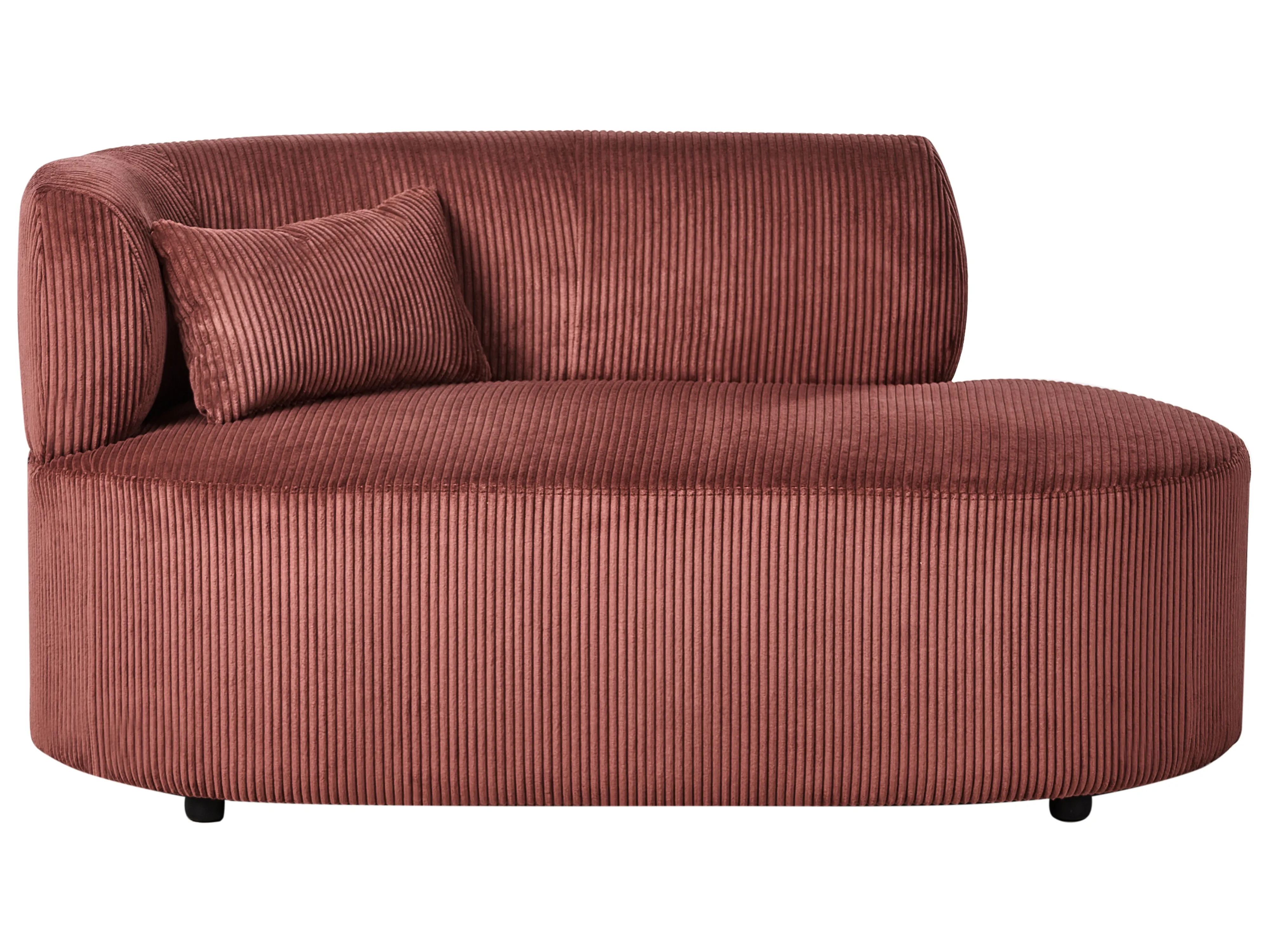 Linkszijdige chaise longue VANVEY Corduroy Rood