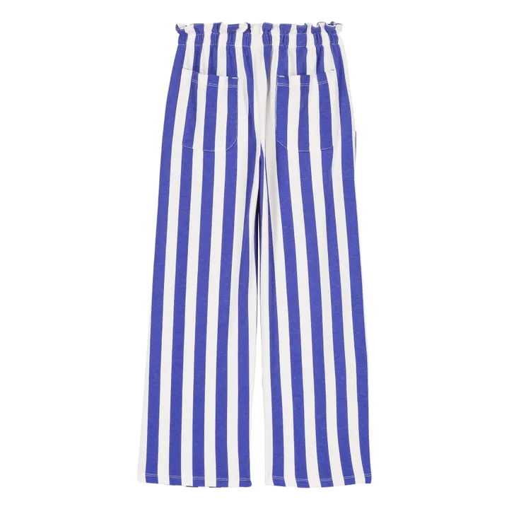 We Are Kids Pantalon Giorgio Rayure Coton Bio | Bleu