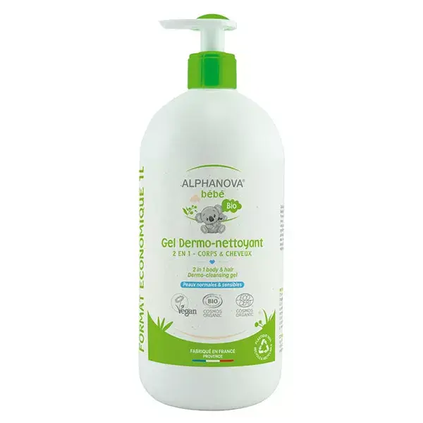 Loção de limpeza orgânica Alphanova Baby 1L