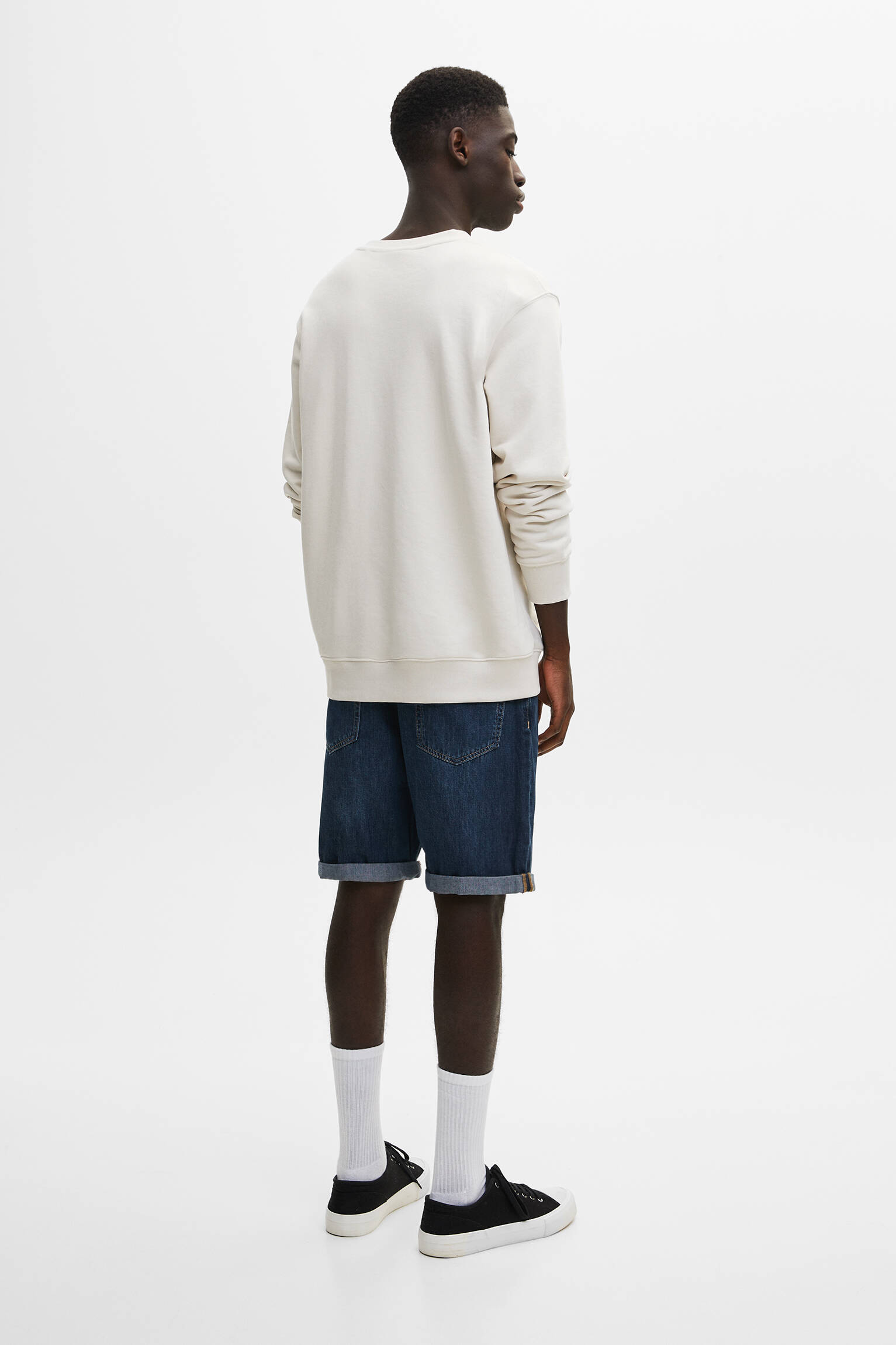 Bermuda jeans - Azul escuro