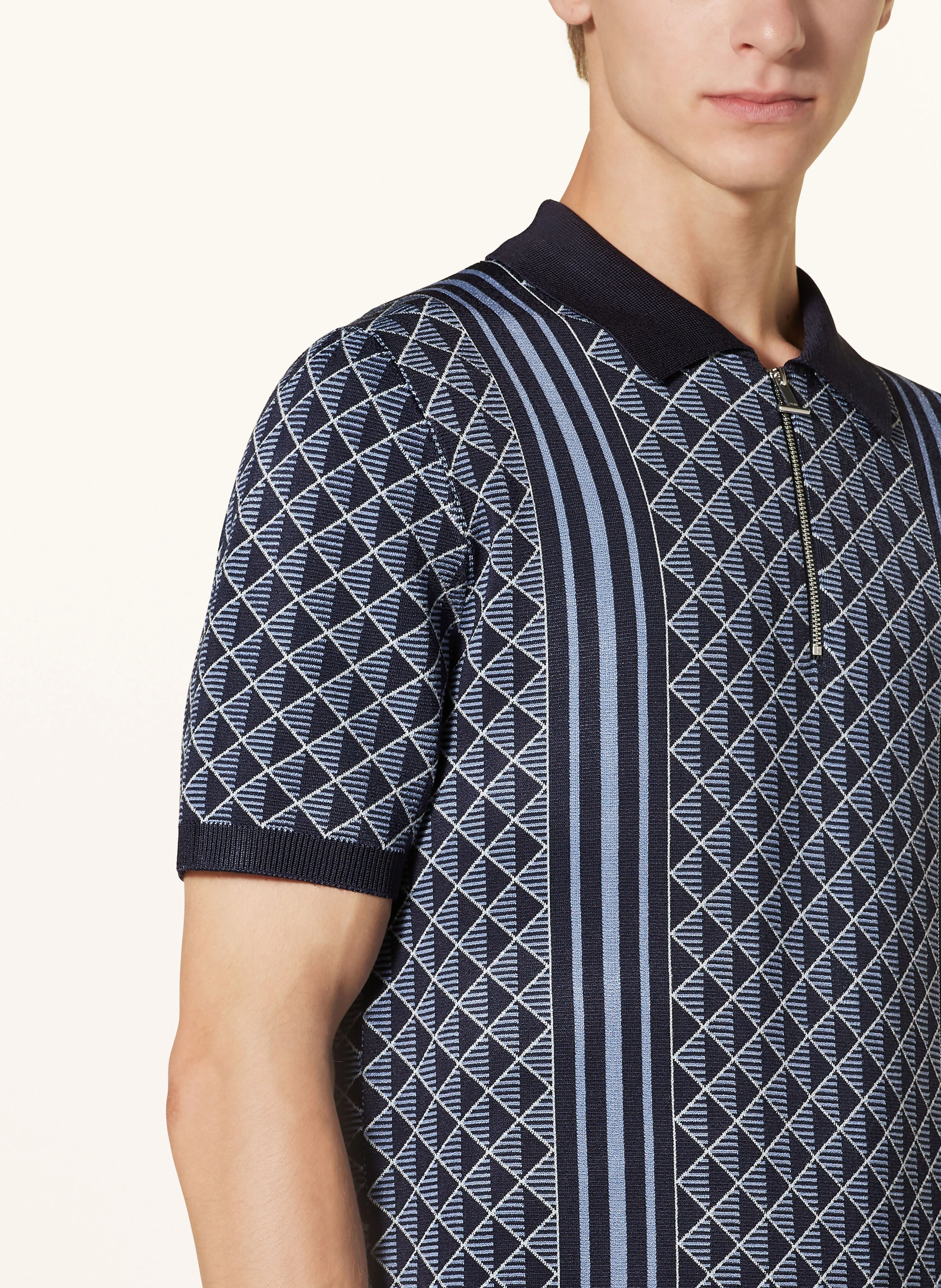 REISS Strick-Poloshirt SANDERSON