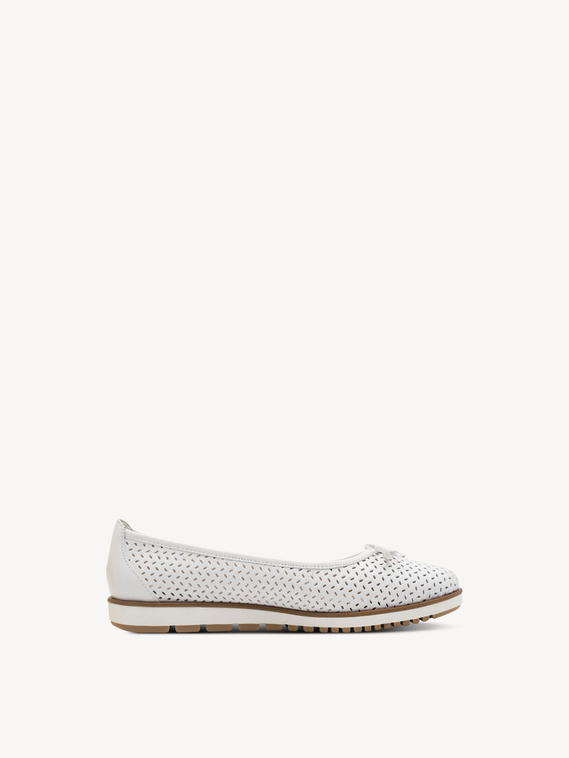 Leren Ballerina - wit