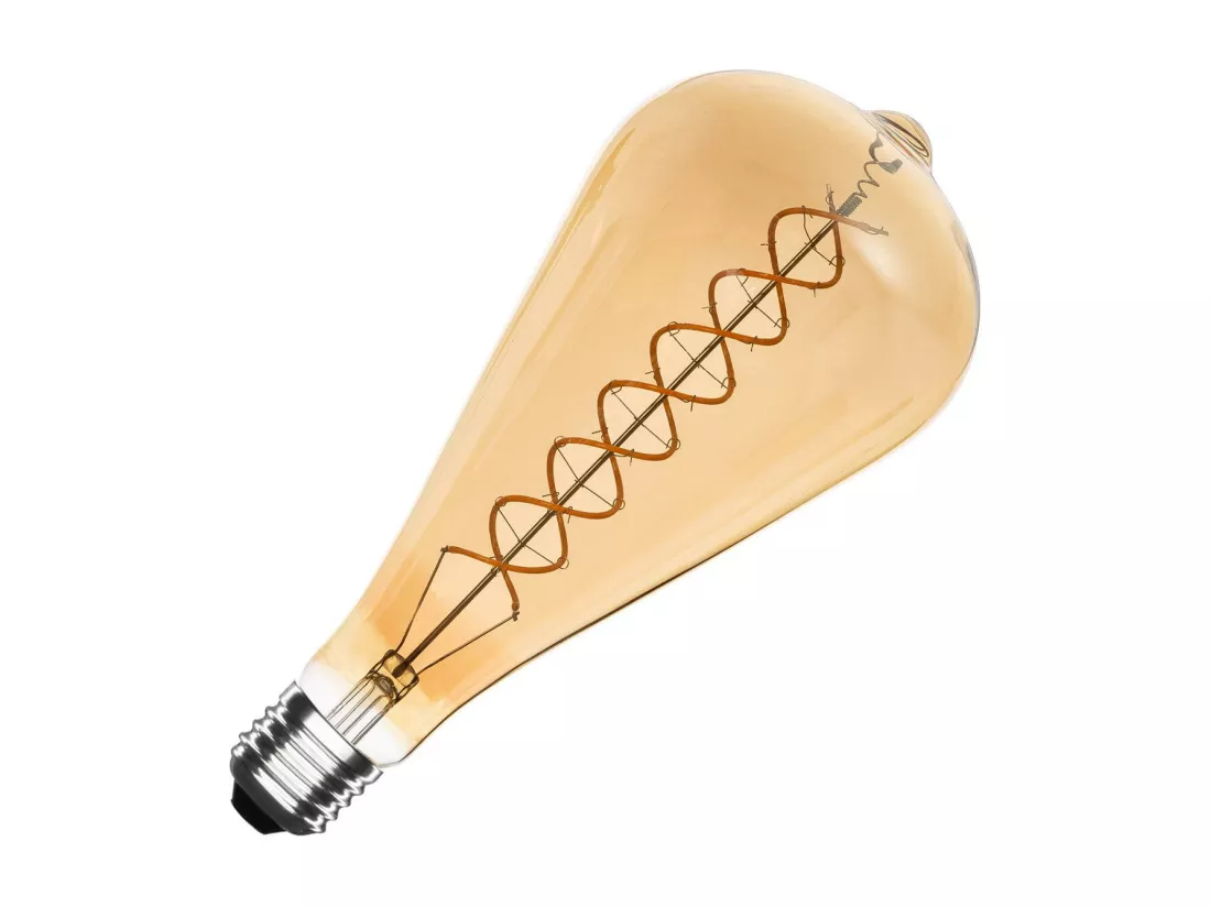 Ampoule LED E27 Filament 8W 800lm ST115 Ambre No Flicker 2200K Blanc chaud