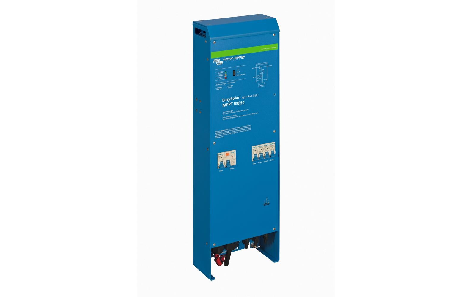 EasySolar Komplettlösung 24 V 1600 VA 50 A<br>MPPT Solar-Laderegler, Wechselrichter-/Ladegerät und Wechseltromverteiler in einem